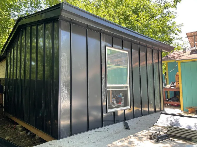 Black standing seam metal wall panels for Metal Roof Installation in Schererville