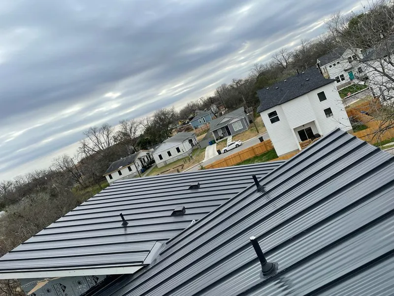 Standing seam metal roof panels with vents for Skylight Repair in Schererville